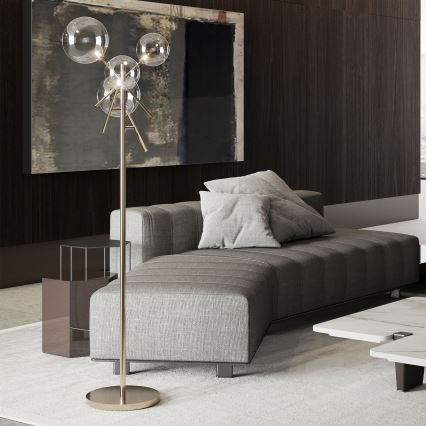 Ideal Lux - LED Állólámpa EQUINOXE 4xG4/2W/230V réz/átlátszó