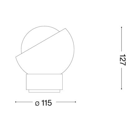 Ideal Lux - LED asztali lámpa BLOOM 1xG9/3W/230V arany/füstös bézs