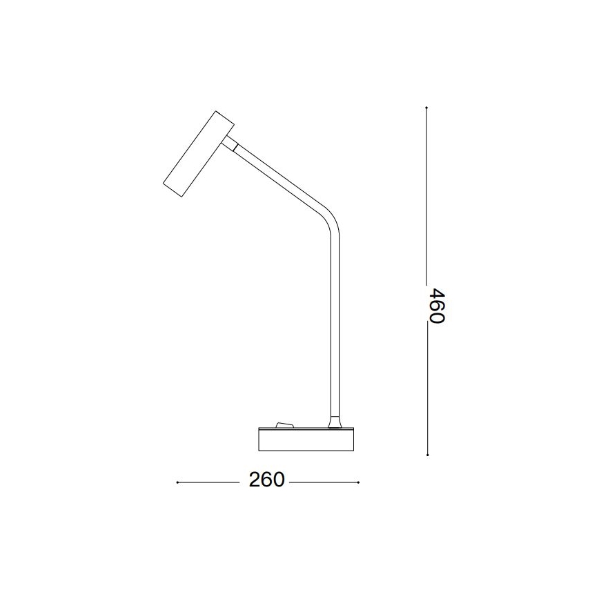 Ideal Lux - LED Asztali lámpa EASY LED/3,5W/230V CRI 90 fekete