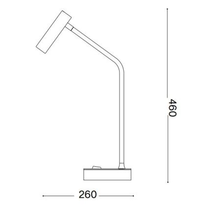 Ideal Lux - LED Asztali lámpa EASY LED/3,5W/230V CRI 90 fekete