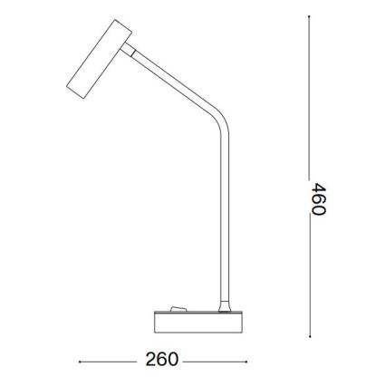 Ideal Lux - LED Asztali lámpa EASY LED/3,5W/230V CRI 90 réz