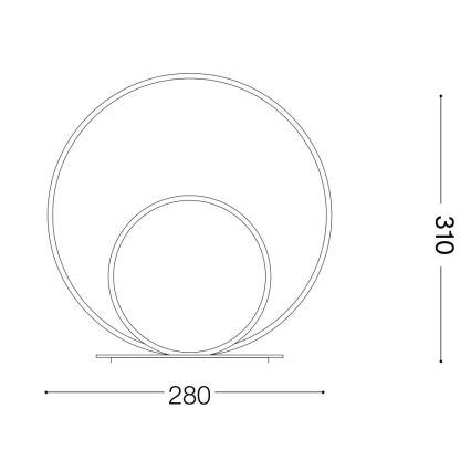 Ideal Lux - LED Asztali lámpa OZ LED/22W/230V CRI 90 arany