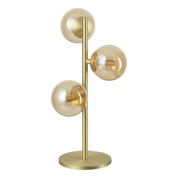 Ideal Lux - LED asztali lámpa PERLAGE 3xG9/3W/230V arany/füstös bézs