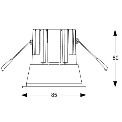 Ideal Lux - LED süllyesztett lámpatest GAME TRIM LED/11W/230V 2700K CRI 90 átm. 8,5 cm IP40 fehér