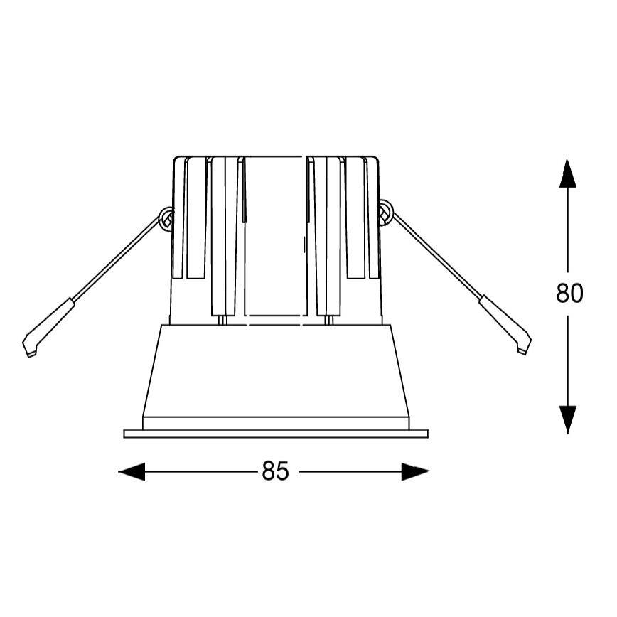 Ideal Lux - LED süllyesztett lámpatest GAME TRIM LED/11W/230V 2700K CRI 90 átm. 8,5 cm IP40 fehér