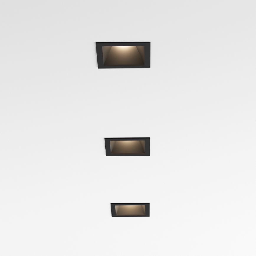Ideal Lux - GAME TRIM LED beépíthető lámpatest, 11W, 230V, 3000K, CRI 90, 8,4x8,4 cm, IP40, fekete