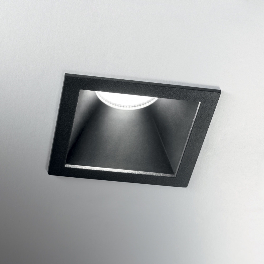 Ideal Lux - GAME TRIM LED beépíthető lámpatest, 11W, 230V, 3000K, CRI 90, 8,4x8,4 cm, IP40, fekete