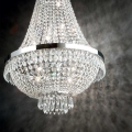 Ideal Lux - LED CAESAR kristálycsillár, láncon függő, 12xG9/3W/230V, átmérő 55 cm, fényes króm