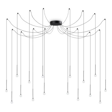 Ideal Lux - LED csillár acélhuzalon LUCCIOLA 16xLED/16W/230V CRI 90 pókszerű, fekete