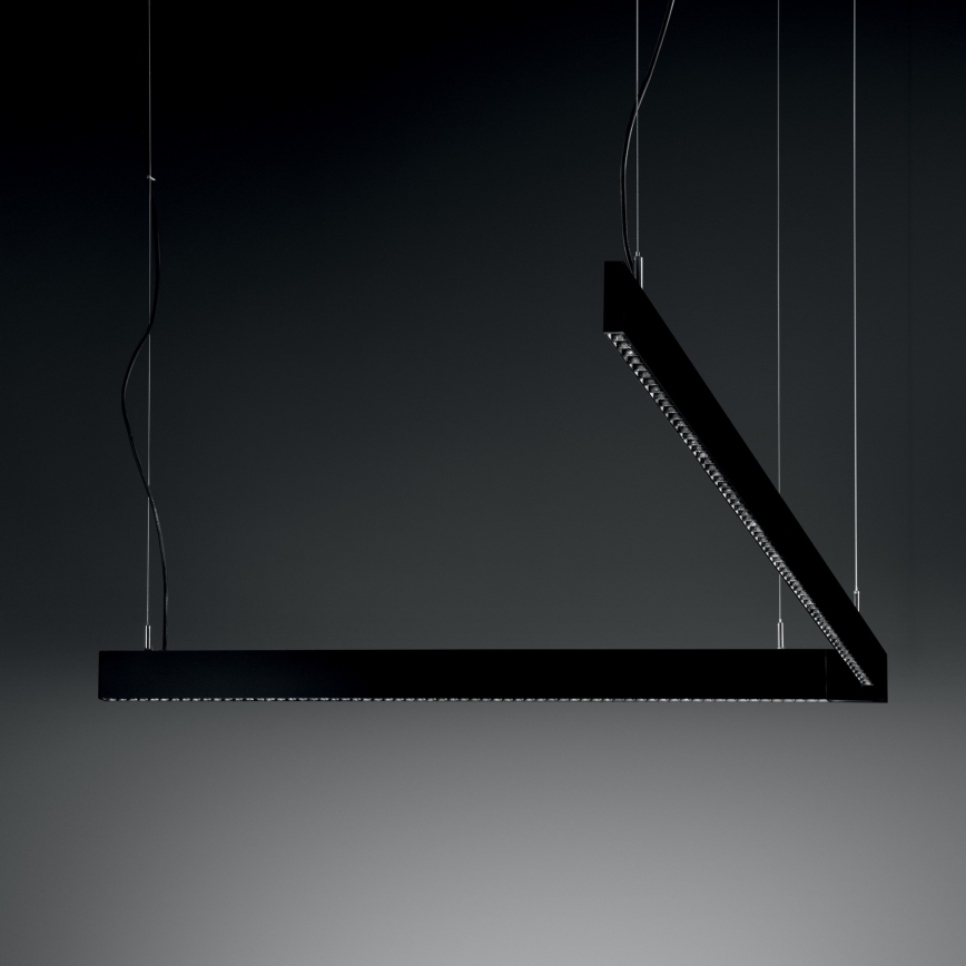 Ideal Lux - LED csillár acélkábelen STEEL LED/29W/230V 3000K CRI 90 120 cm fekete