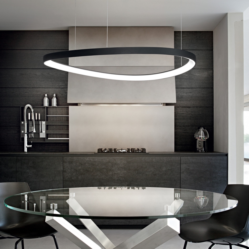 Ideal Lux - LED csillár kábelen GEMINI LED/78W/230V 2700K átm. 105 cm CRI 90 fekete