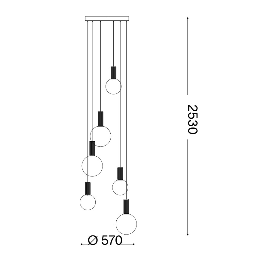 Ideal Lux - LED csillár kábelen ODEON LED/39W/230V CRI 90 átmérő 57 cm bézs/fehér