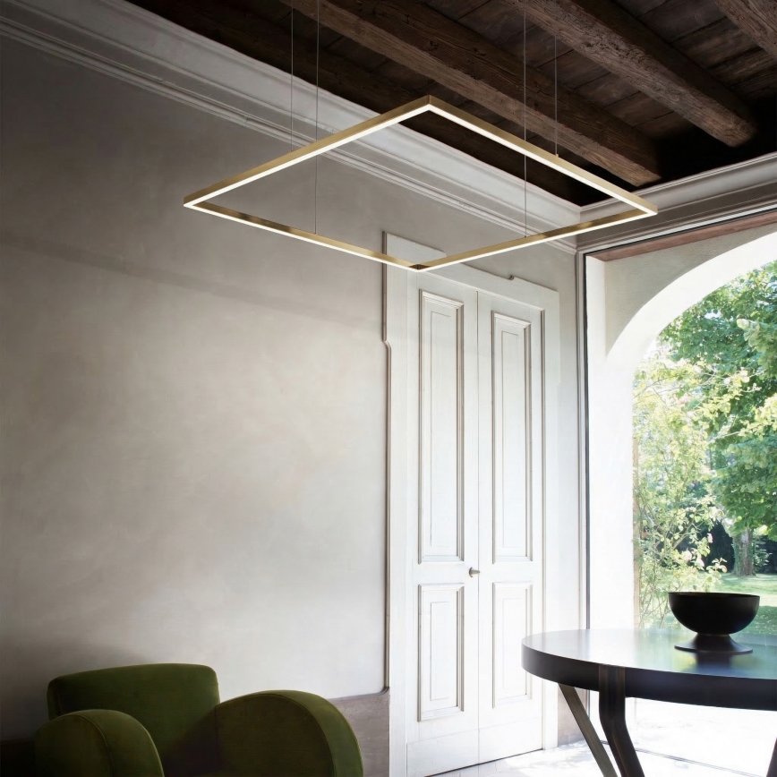Ideal Lux - LED csillár kábelen ORACLE SLIM LED/44W/230V 3000K CRI 90 70x70 cm arany
