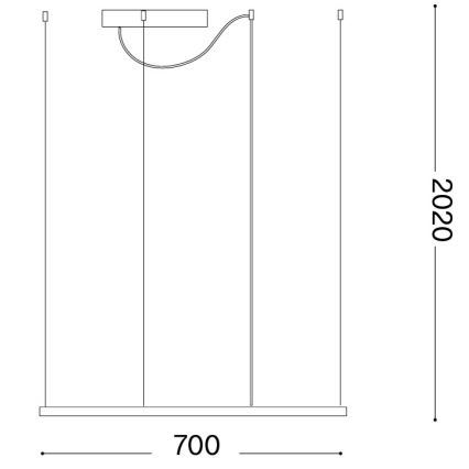 Ideal Lux - LED csillár kábelen ORACLE SLIM LED/44W/230V 3000K CRI 90 70x70 cm arany