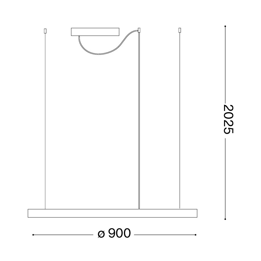 Ideal Lux - ORACLE SLIM kábeles LED csillár LED/53W/230V 3000K CRI 90 Ø 90 cm arany