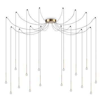 Ideal Lux - LED csillár kábellel LUCCIOLA 16xLED/16W/230V CRI 90 pókszerű, sárgaréz