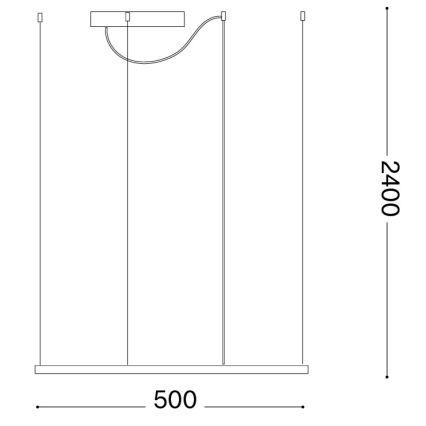 Ideal Lux - ORACLE SLIM LED függeszték kábellel LED/33W/230V 3000K CRI 90 50x50 cm arany