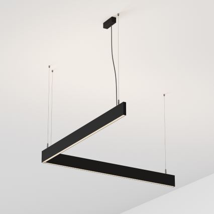 Ideal Lux - LED csillár kábellel STEEL LED/29W/230V 4000K CRI 90 120 cm fekete