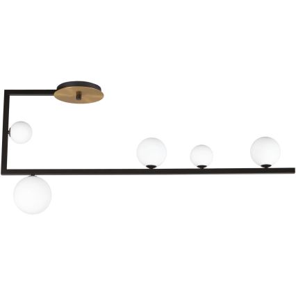 Ideal Lux - LED Csillár rúdon BIRDS 5xG9/3W/230V fekete/arany