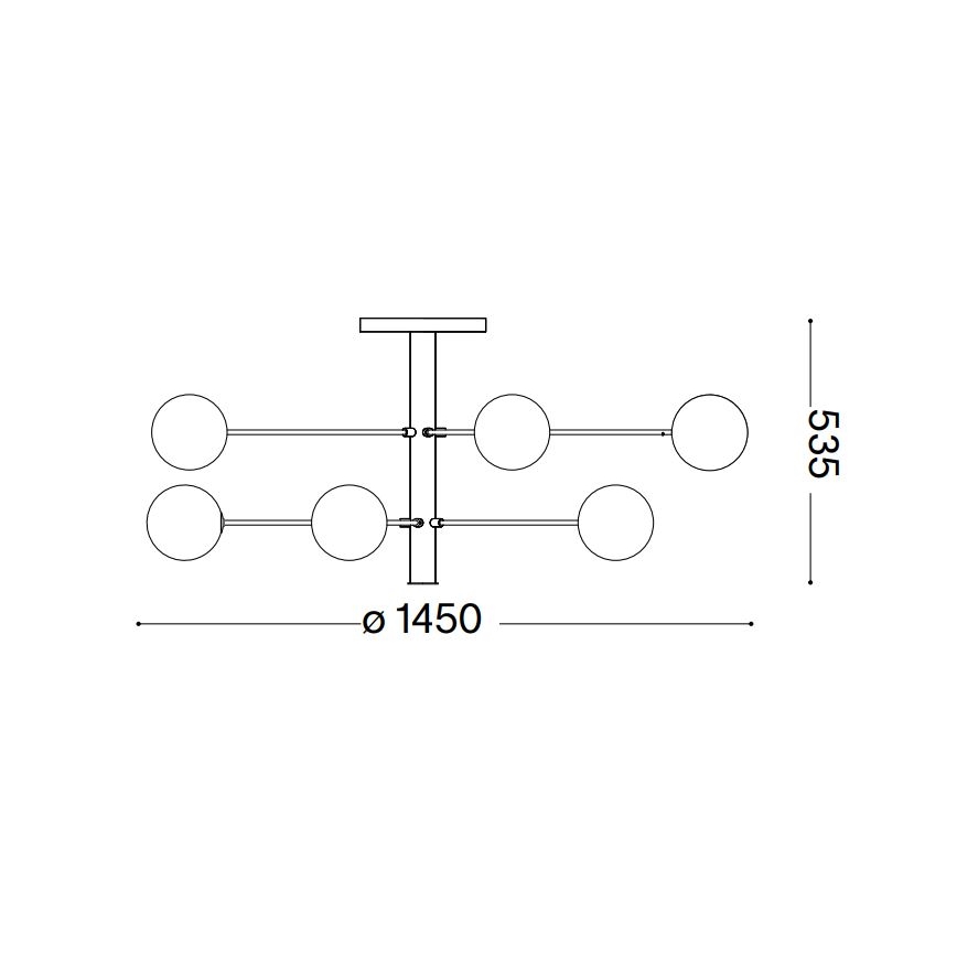 Ideal Lux - LED Csillár rúdon COSMOPOLITAN 12xG9/3W/230V átm. 145 cm fekete