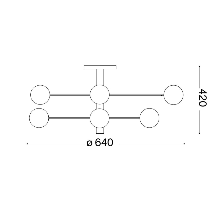 Ideal Lux - LED Csillár rúdon COSMOPOLITAN 8xG9/3W/230V átm. 64 cm fekete