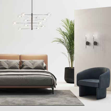 Ideal Lux - LED Csillár rúdon EQUINOXE 12xG4/2W/230V átm. 124 cm fényezett króm/átlátszó