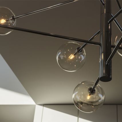 Ideal Lux - LED Csillár rúdon EQUINOXE 12xG4/2W/230V átm. 124 cm fényezett króm/átlátszó