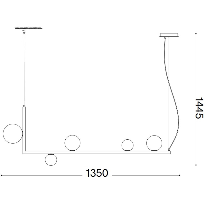 Ideal Lux - LED Csillár zsinóron BIRDS 5xG9/3W/230V fekete/arany