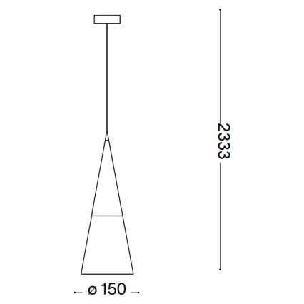Ideal Lux - LED Csillár zsinóron CONO 1xGU10/7W/230V átm. 15 cm CRI 90 fényezett króm