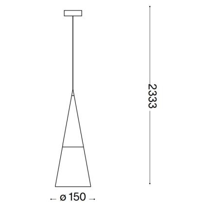 Ideal Lux - LED Csillár zsinóron CONO 1xGU10/7W/230V átm. 15 cm CRI 90 matt króm