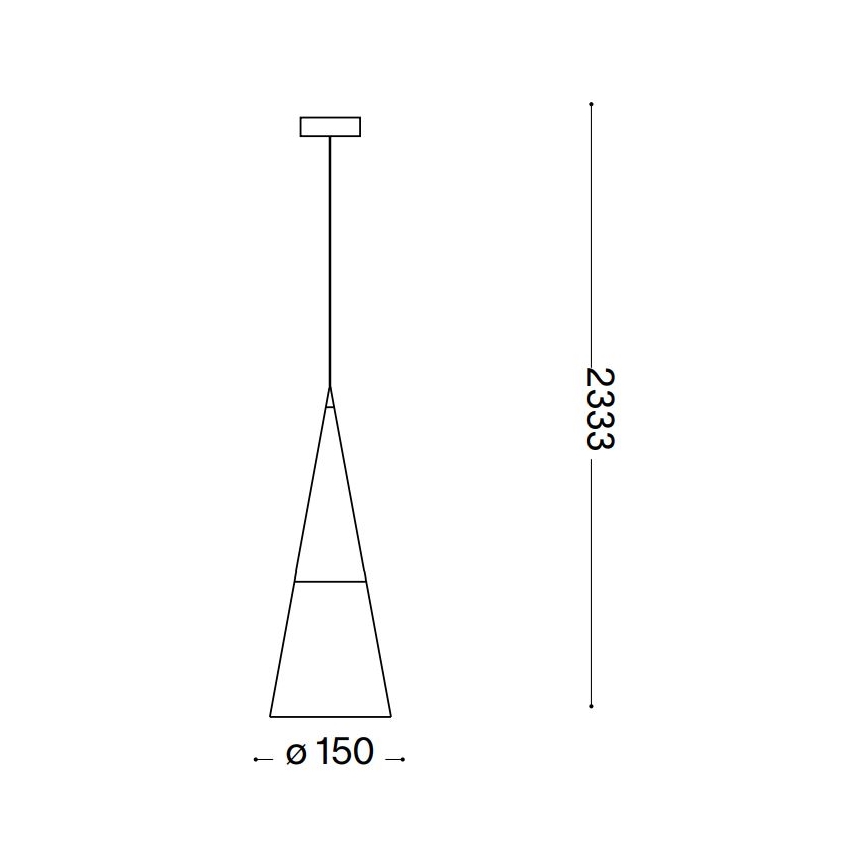 Ideal Lux - LED Csillár zsinóron CONO 1xGU10/7W/230V átm. 15 cm CRI 90 matt króm