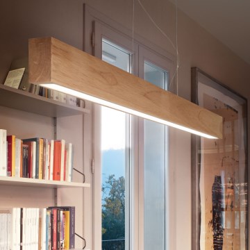 Ideal Lux - LED Csillár zsinóron CRAFT LED/32W/230V CRI 90 bükkfa