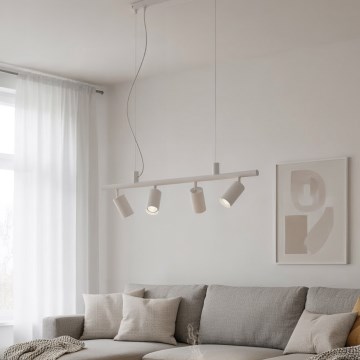 Ideal Lux - LED Csillár zsinóron DYNAMITE 4xGU10/7W/230V CRI 90 fehér