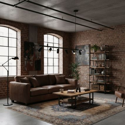 Ideal Lux - LED Csillár zsinóron DYNAMITE 6xGU10/7W/230V CRI 90 fekete