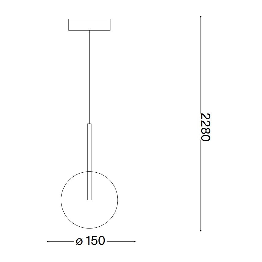 Ideal Lux - LED Csillár zsinóron EQUINOXE 1xG4/2W/230V átm. 15 cm réz/átlátszó