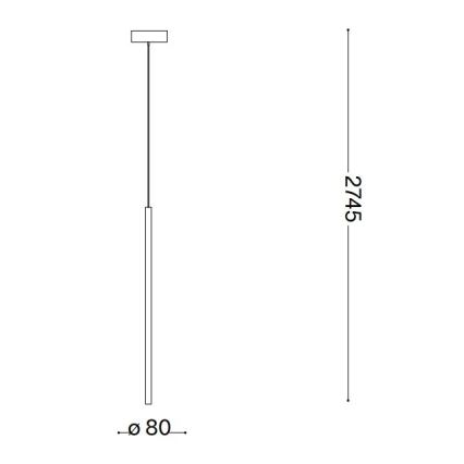 Ideal Lux - LED Csillár zsinóron FILO LED/3,5W/230V 2700K CRI 90 fehér