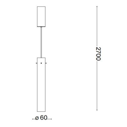 Ideal Lux - LED Csillár zsinóron FLAM LED/10W/230V átm. 6 cm CRI 90 átlátszó