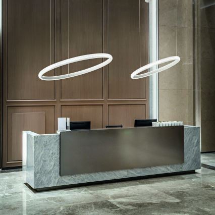 Ideal Lux - LED Csillár zsinóron MIRACLE LED/37W/230V átm. 60 cm CRI 90 matt króm