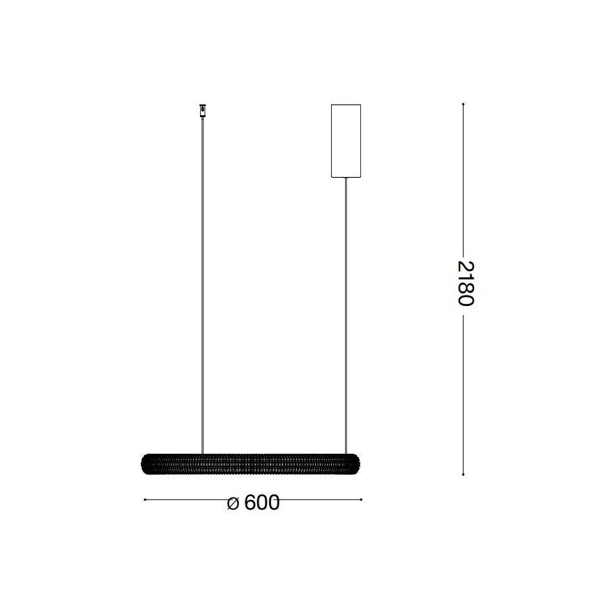 Ideal Lux - LED Csillár zsinóron MIRACLE LED/37W/230V átm. 60 cm CRI 90 matt króm