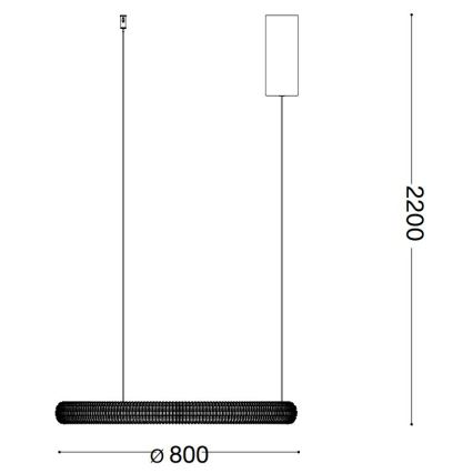 Ideal Lux - LED Csillár zsinóron MIRACLE LED/45W/230V átm. 80 cm CRI 90 matt króm