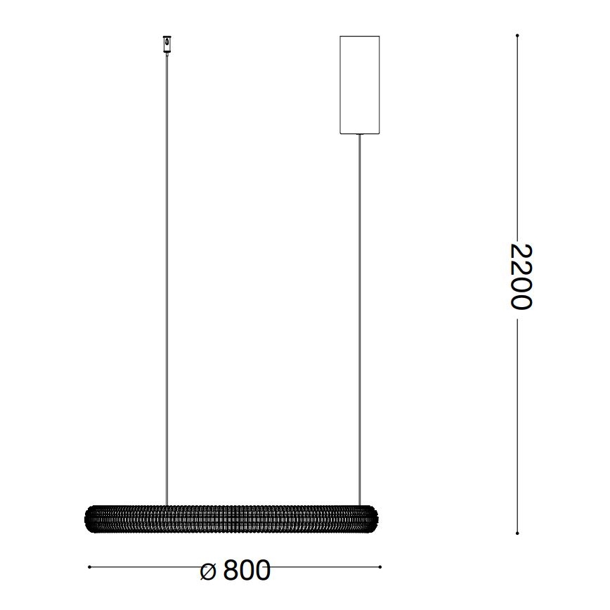 Ideal Lux - LED Csillár zsinóron MIRACLE LED/45W/230V átm. 80 cm CRI 90 matt króm