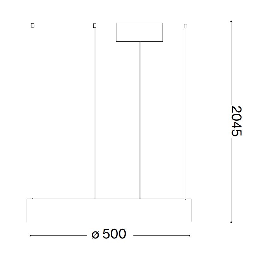 Ideal Lux - LED Csillár zsinóron ORACLE LED/28W/230V 3000K átm. 50 cm CRI 90 fekete