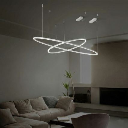 Ideal Lux - LED Csillár zsinóron ORACLE LED/55W/230V 3000K átm. 90 cm fehér