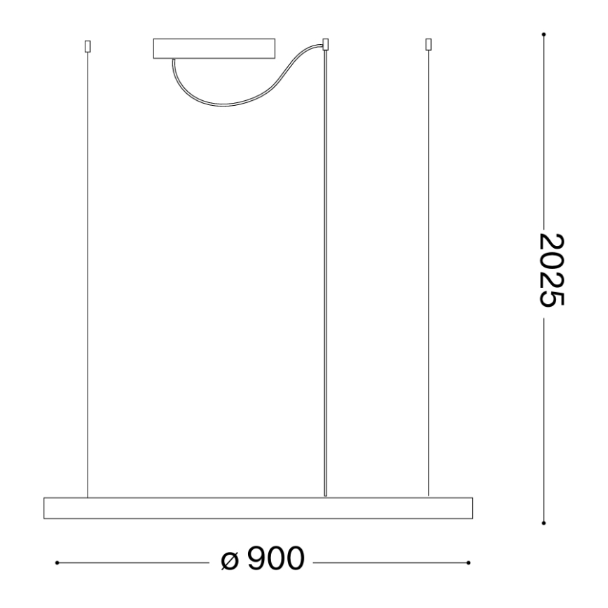 Ideal Lux - LED Csillár zsinóron ORACLE LED/55W/230V 3000K átm. 90 cm fehér