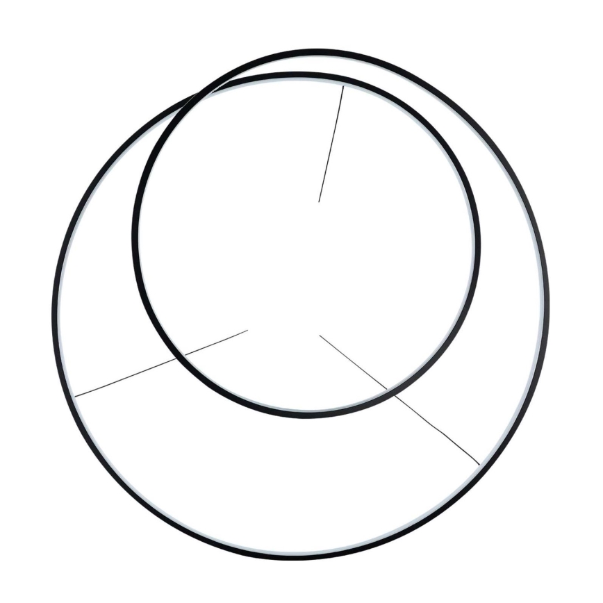 Ideal Lux - LED Csillár zsinóron OZ LED/52W/230V átm. 80 cm CRI 90 fekete