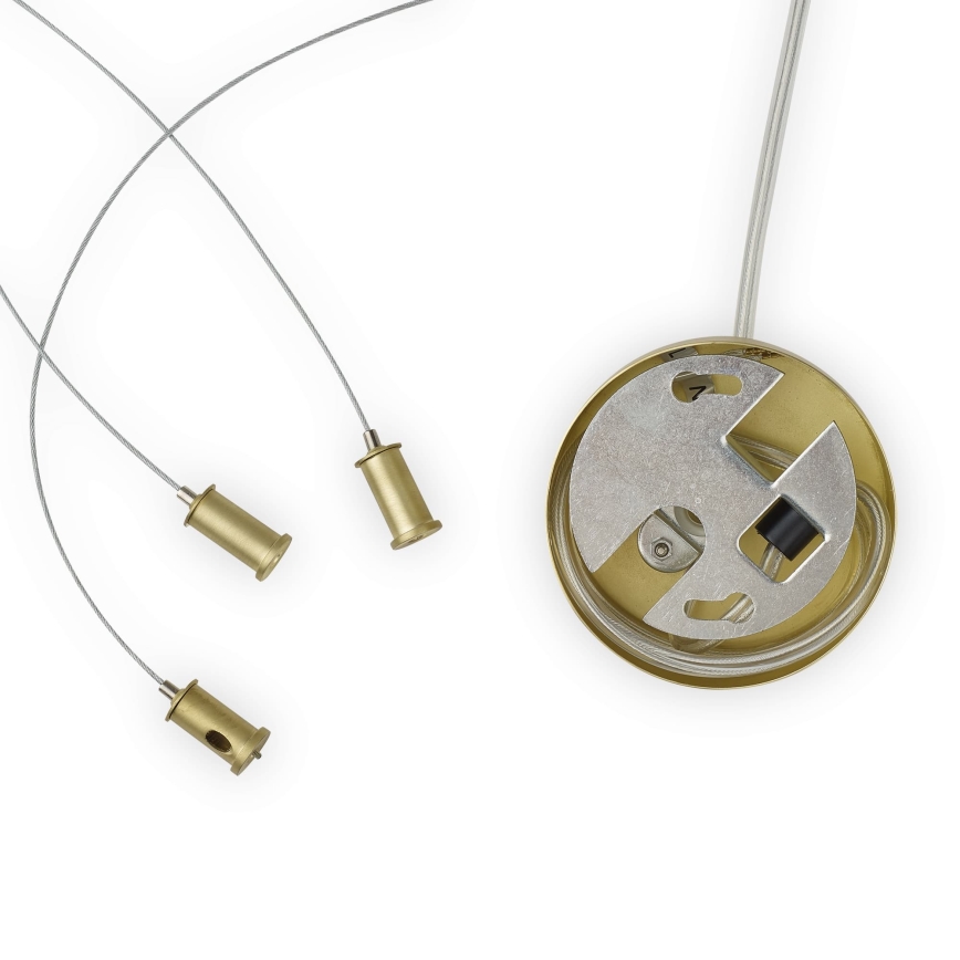 Ideal Lux - LED Csillár zsinóron PERLAGE 14xG9/3W/230V átm. 85 cm arany/füstös