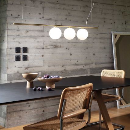 Ideal Lux - LED Csillár zsinóron PERLINE 3xG9/3W/230V arany