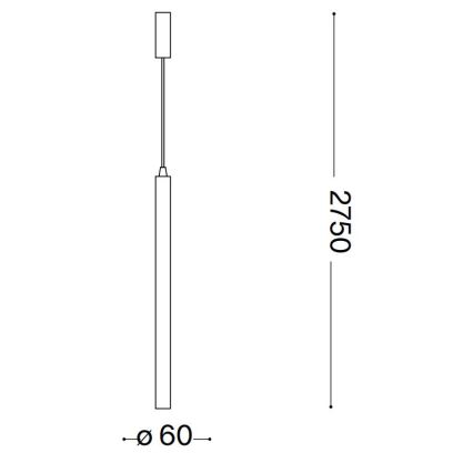 Ideal Lux - LED Csillár zsinóron ULTRATHIN LED/11,5W/230V CRI 90 réz