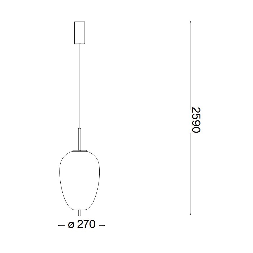 Ideal Lux - LED Csillár zsinóron UMILE LED/20W/230V átm. 27 cm CRI 90 réz/fehér