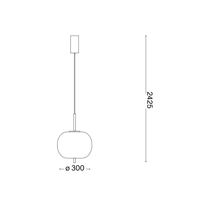 Ideal Lux - LED Csillár zsinóron UMILE LED/20W/230V átm. 30 cm CRI 90 réz/fehér